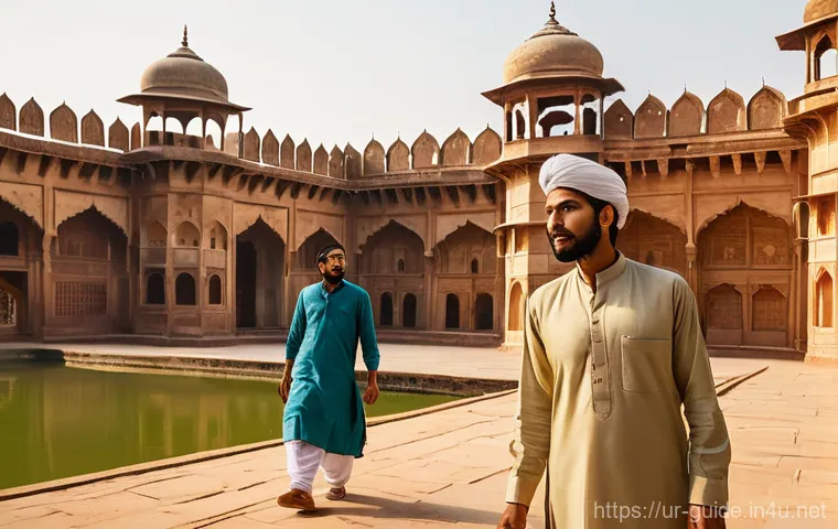 관광통역안내사와 문화재 해설 - **Prompt 1: The Enchanting Storyteller at Lahore Fort**
    "An experienced Pakistani male tour guid...