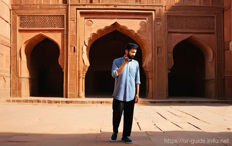 관광통역안내사 신입사원을 위한 조언 - **Prompt:** A dynamic male tour guide in his late 30s, dressed in a smart, modest collared shirt and...