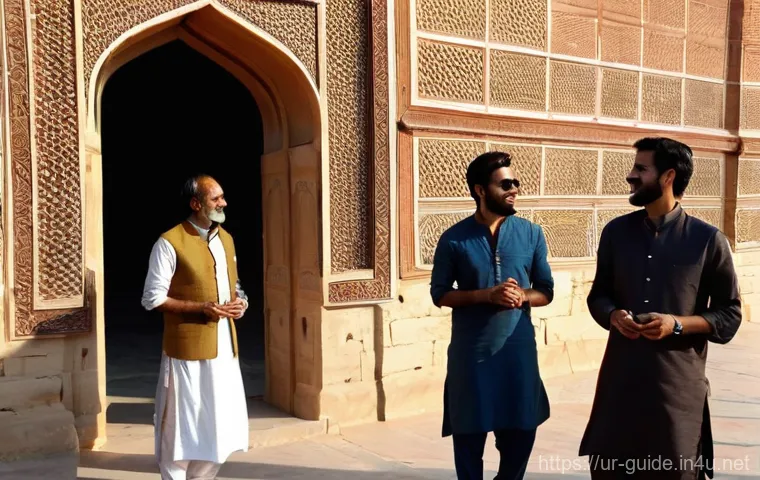 관광통역안내사로서 브랜드 가치 구축 - **Prompt:** A charismatic Pakistani male tour guide, in his late 30s, wearing traditional yet modern...