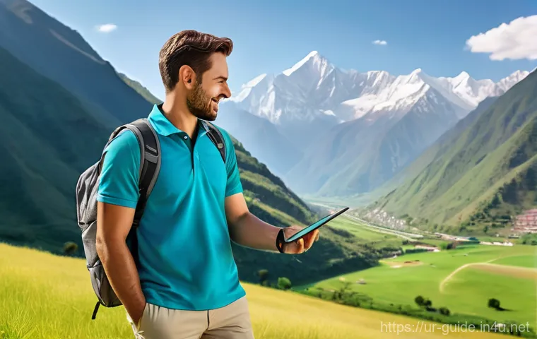 관광통역안내사 시험 면접 성공 사례 - **A confident and professionally dressed female tourist guide is engaging with a small, diverse grou...