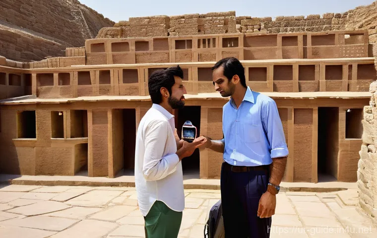 관광통역안내사와 유사 직업 비교 - **Prompt:** "A compassionate and experienced Pakistani tour guide, mid-40s, offering assistance and ...