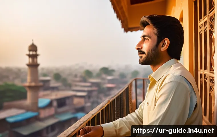 관광통역안내사 직무 스트레스 관리법 - **Prompt 1: Morning Serenity for a Guide**
    "A male Pakistani tourist guide, mid-30s, with a warm...