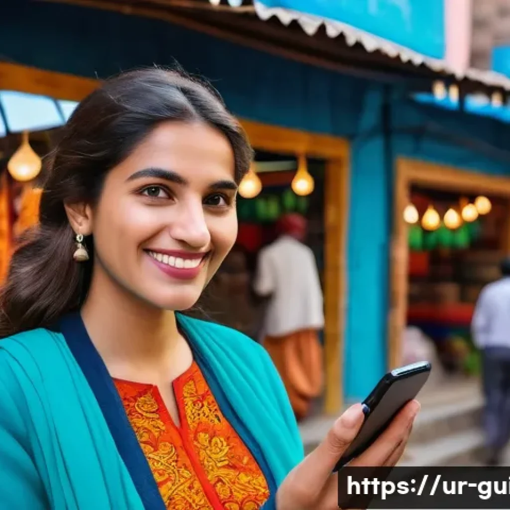 관광통역안내사 전문성 강화를 위한 추가 학습 - A professional Urdu-speaking tour guide standing confidently in a vibrant local market in Pakistan, ...