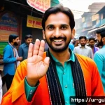 관광통역안내사 실무에서 겪은 어려움과 극복 사례 - A professional tour guide in traditional South Asian attire, engaging warmly with a diverse group of...