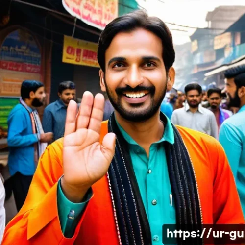 관광통역안내사 실무에서 겪은 어려움과 극복 사례 - A professional tour guide in traditional South Asian attire, engaging warmly with a diverse group of...