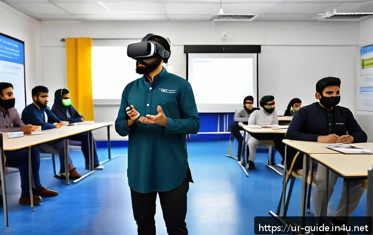 관광통역안내사와 관련된 최신 법률 정보 - A professional Pakistani tour guide conducting a modern training workshop in a bright, well-equipped...